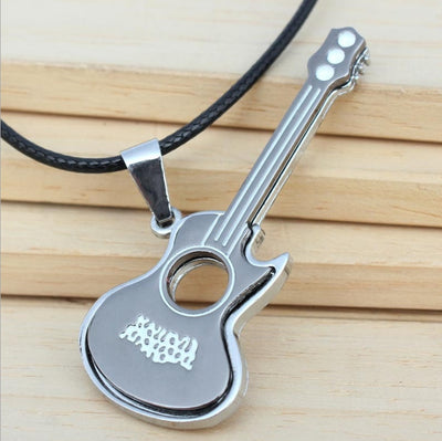 Harmony Sale Unisex Titanium Steel Guitar Pendant Necklace