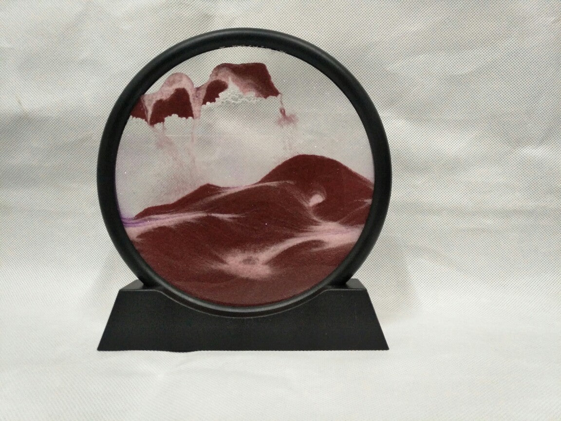 Glass Craft Gift Creative Home Decoration 3D Dynamic Art Quicksand Painting