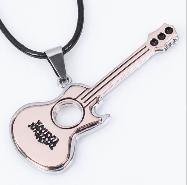 Harmony Sale Unisex Titanium Steel Guitar Pendant Necklace