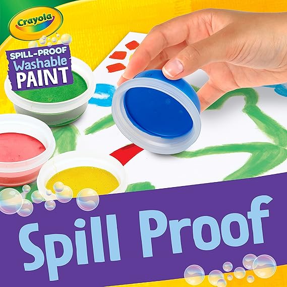 Crayola Spill Proof Paint Set, Washable Paint for Kids, Ages 3, 4, 5, 6